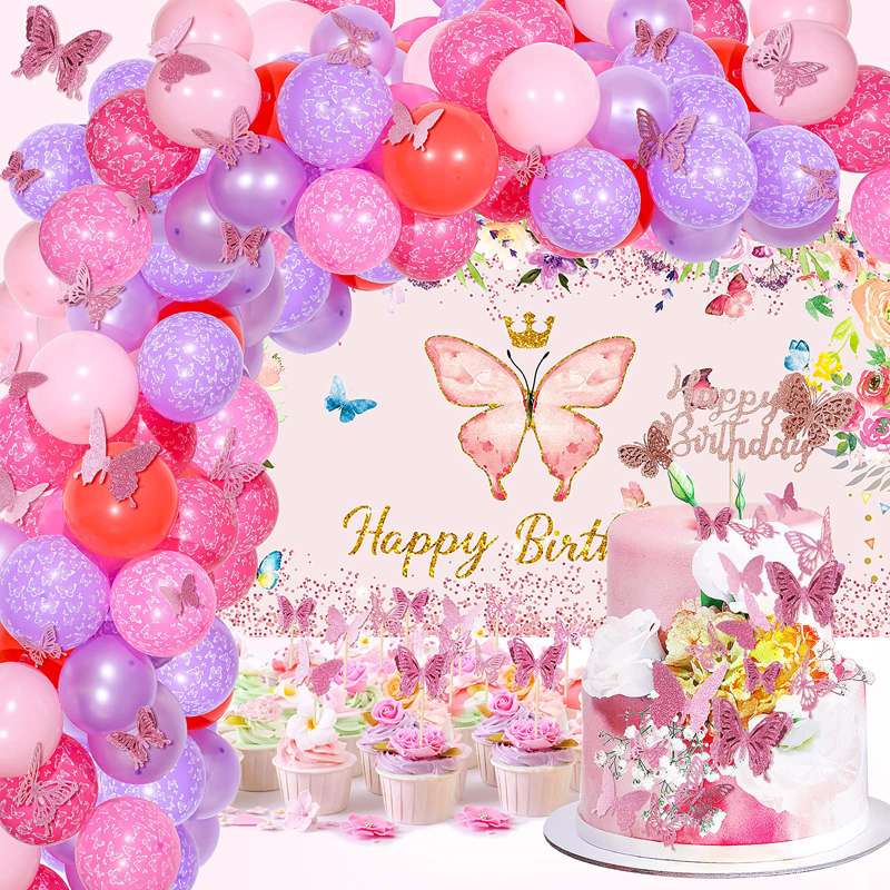Butterfly and Garden